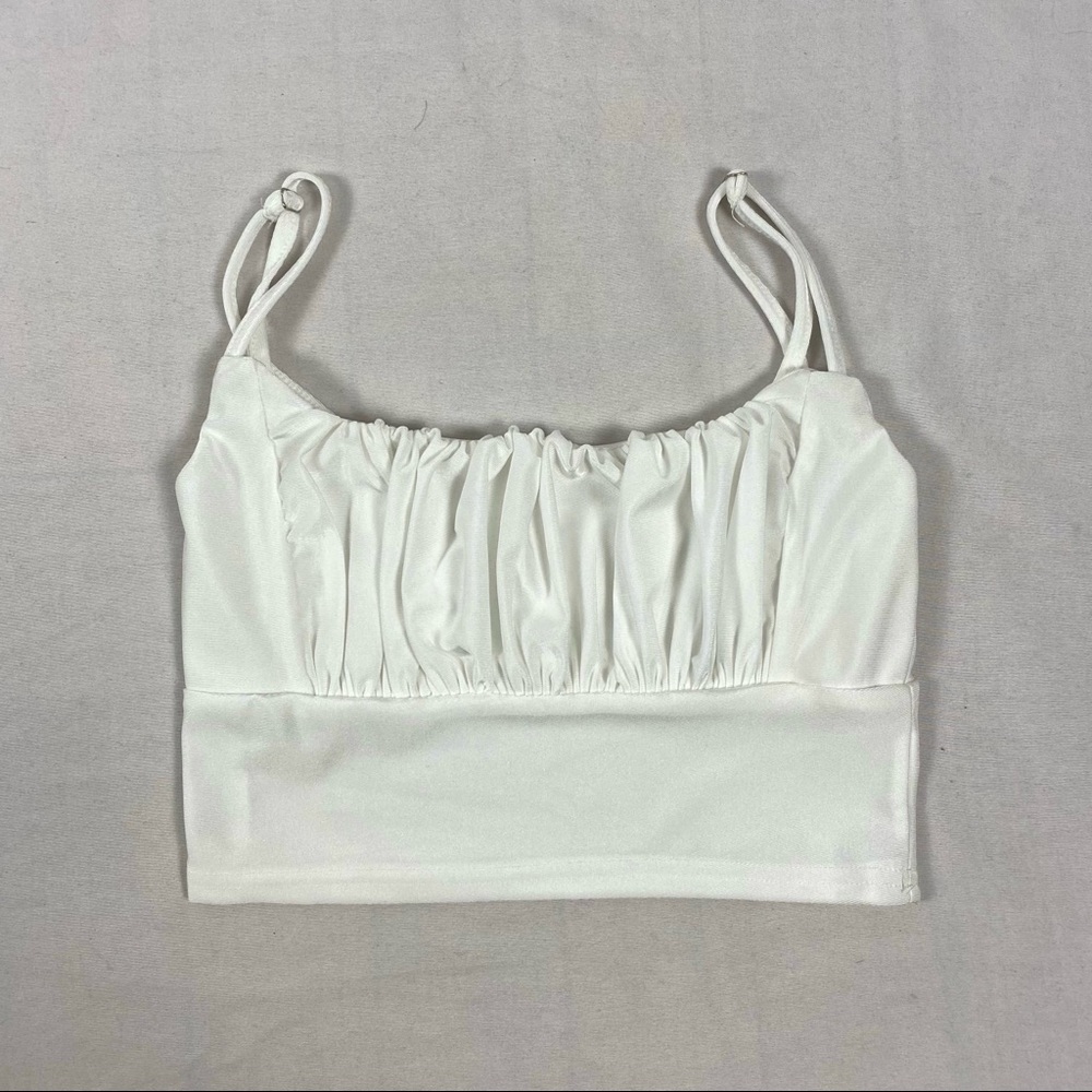 Cottage core white tank